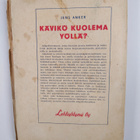 Jens Anker : Kävikö kuolema yöllä : salapoliisiromaani - pikkukuva 2