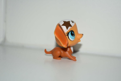 Littlest pet shop beagle koira LPS 2 tähteä päässä