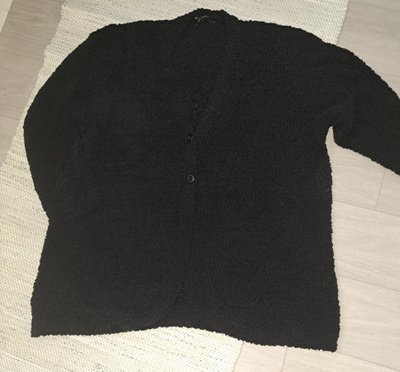 Musta Ulla Popken villatakki koko 58/60