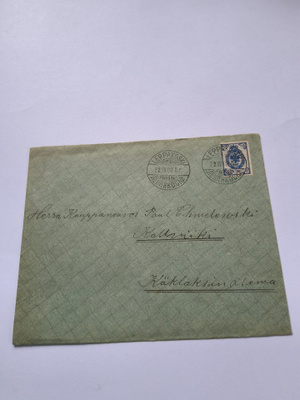 Kuvienmukainen postilähetyskuori vuodelta 1908