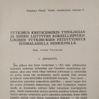 Antero Valtasaari : Tutkimus Kretschmerin typologian ja s... - pikkukuva 3