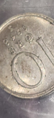 10 Öre 1948 hopeaa kolikko