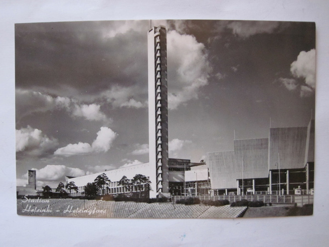 VANHA Kortti Alkup.Mallikappale Helsinki 1950-l Stadion
