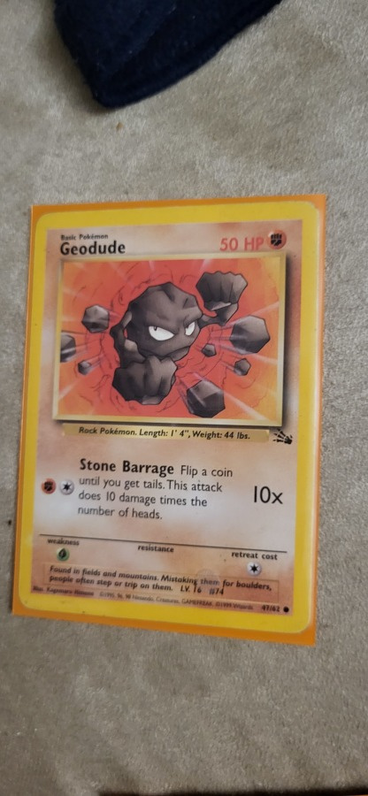Geodude 47/62 - Fossil set card