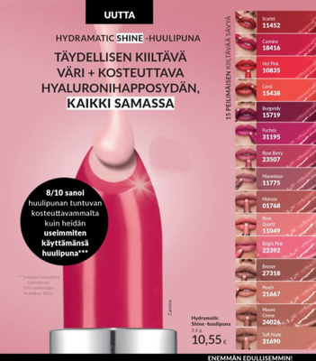 ~Avon Hydramatic Shine -huulipuna~ rose quartz