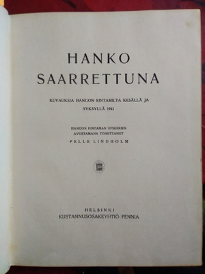 Pelle Lindholm (toim) : Hanko saarrettuna