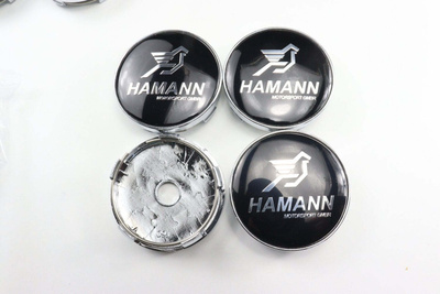 BMW vannekeskiöt – Hamann Musta-valko – 60mm (4kpl sarja)