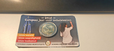 Belgian 2 euron kolikko 2015 – Eurooppalainen kehityksen tee