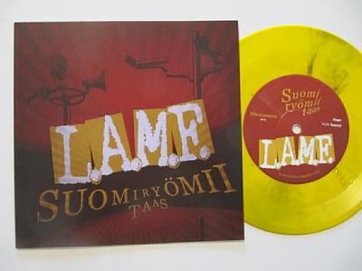 L.A.M.F. Suomi Ryömii Taas 7" sinkku Keltainen Uusi