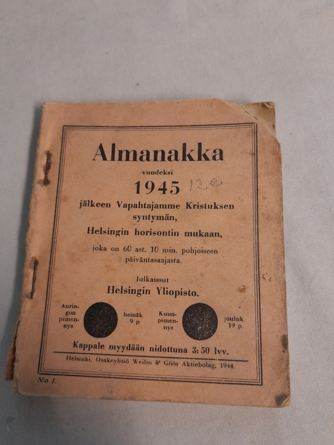 huuda syntymävutesi almanakka 1945