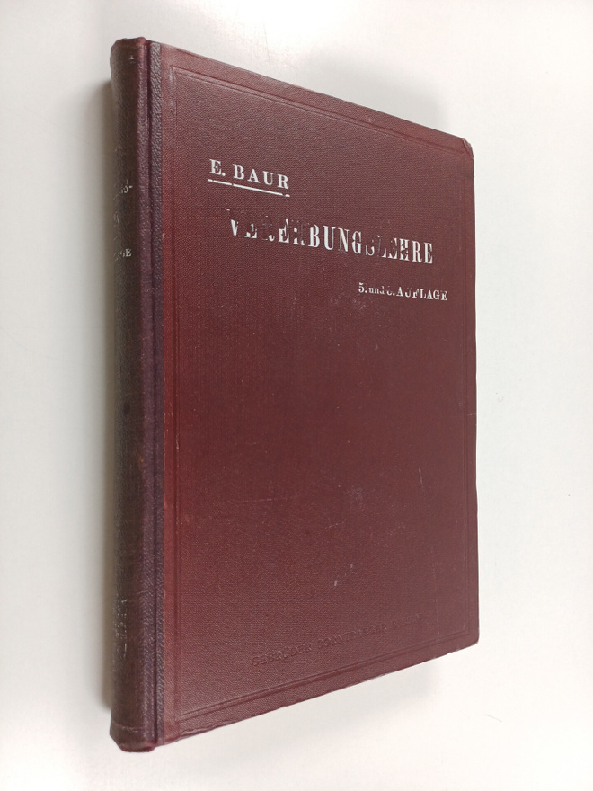 Erwin Baur : Einfuhrung in die experimentelle Vererbungsl...