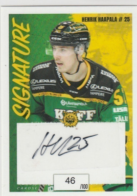 2022/23 Cardset Signature Henrik Haapala , Ilves