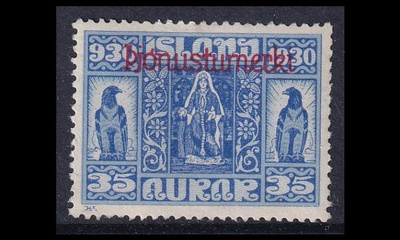 Islanti 52 ** Virkamerkki Allthing 35 A (1930)