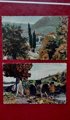 Le Pays Basque: 2 postikorttia (Ranska, vintage)