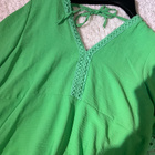 MADE IN ITALY upea vihreä tunika mekko pitsein  XL( L) - pikkukuva 4
