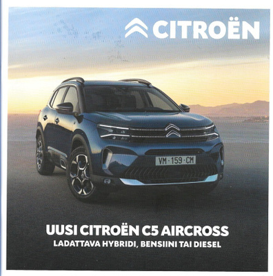 2022 Citroen C5 Aircross esite - KUIN UUSI suom - 64 sivua
