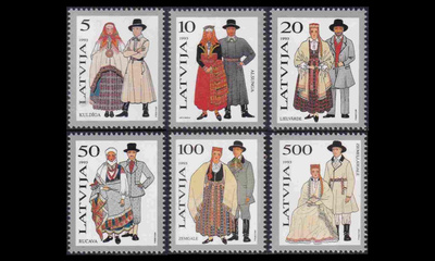 Latvia 351-6 ** Kansanpukuja (1993)