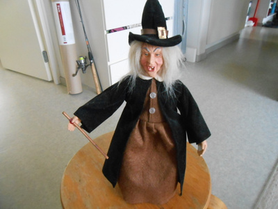 Noita nukke, käsityö. Korkeus 35cm. Halloween.
