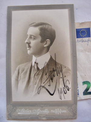 VANHA CDV Valokuva KOMEA Nuori Herra Nimmari 1906 Tunnettu?