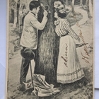 Rakastunut nuoripari metsässä, sign ? käsipostia 1903 - pikkukuva 1