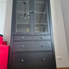 IKEA HEMNES vitriinikaappi, mustanruskea - pikkukuva 5