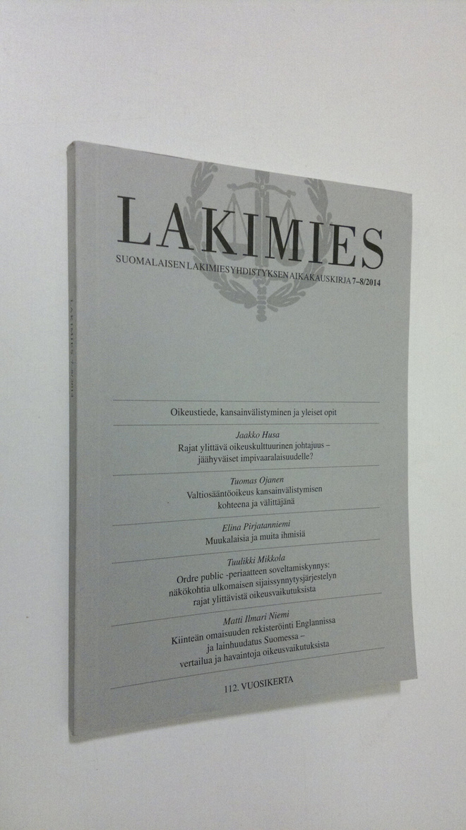 Lakimies 7-8/2014