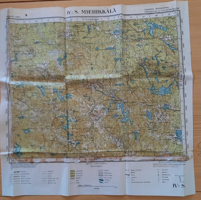 kartta Miehikkälä IV:S Luumäki Säkkijärvi Virolahti v-40