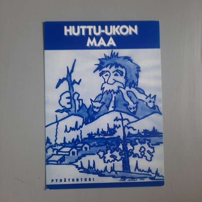 PK Pyhätunturi Huttu-Ukon maa mainoskort k-91 Pelkosenniemi