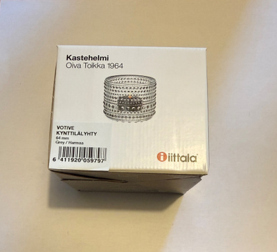 Kastehelmi kynttilälyhty harmaa