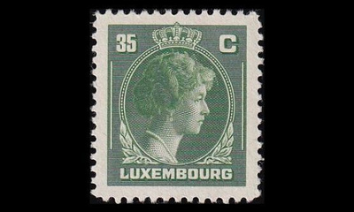 Luxemburg 352 ** Käyttösarja Charlotte 35 C (1944)