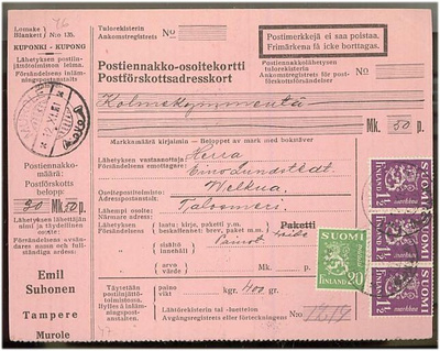 1930 1,5mk ym postiennakkopainotuote