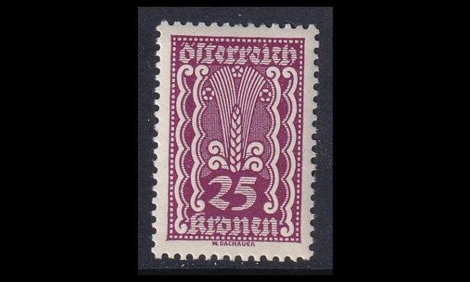Itävalta 371 ** Käyttösarja maatalous 25 Kr (1922)