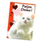 Kissa... °°PALJON ONNEA!°° -KORTTI / (Papron) - pikkukuva 1
