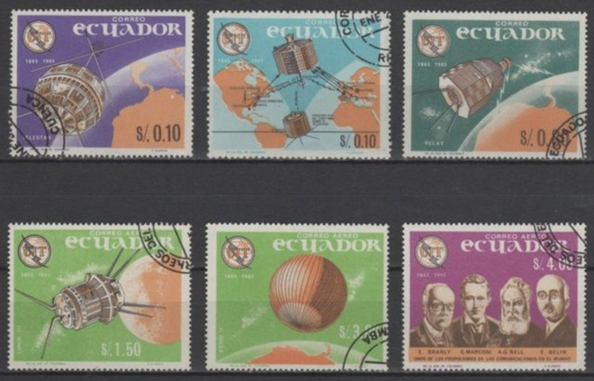 (S0192) ECUADOR 1966 (ITU Centenary). Mi ## 1190-1195. Used