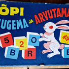 OPI Lugema ja Arvutama ! Vintage puiset kirjain ja numeropal - pikkukuva 1