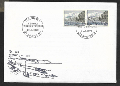 Färsaaret - maisema FDC (Fac. 13)