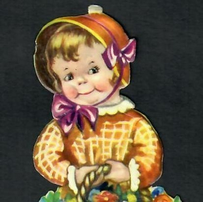 ALE - M.P. 766 - Ihastuttava tyttö ja kukkakori - 1950-luv