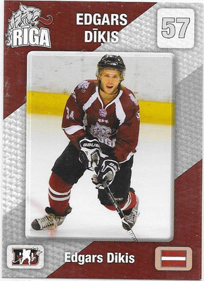 2010-11 RIga HK # 10 Edgars Dikis ex- Jokipojat
