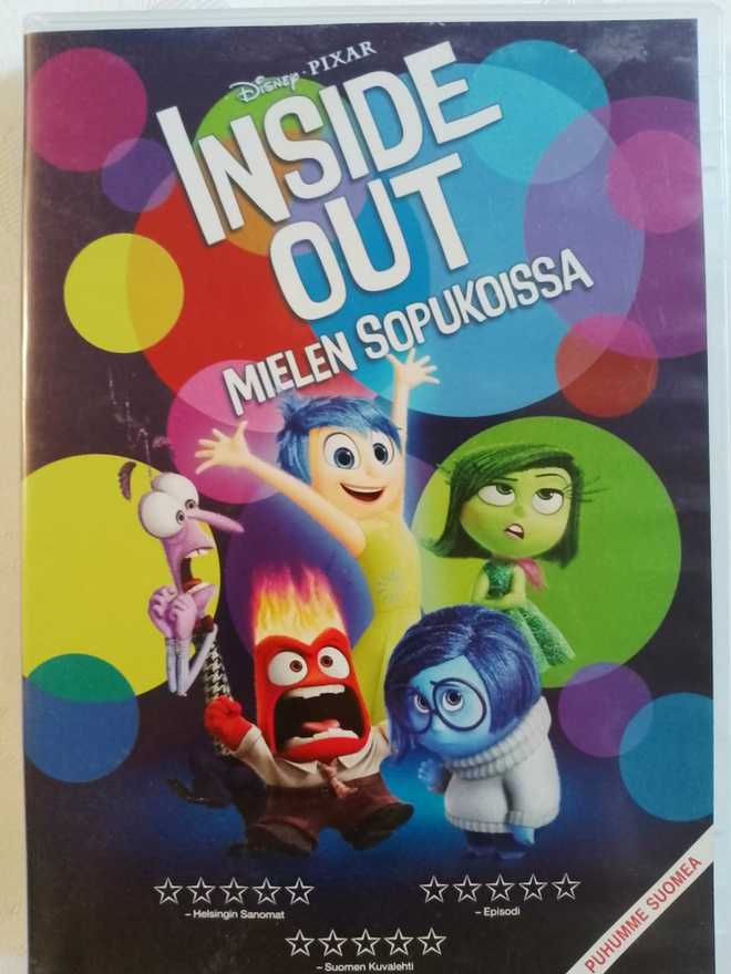 DVD Disney Pixar Inside out mirlen sopukoissa