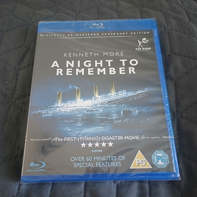 A Night to Remember Blu-ray **muoveissa**