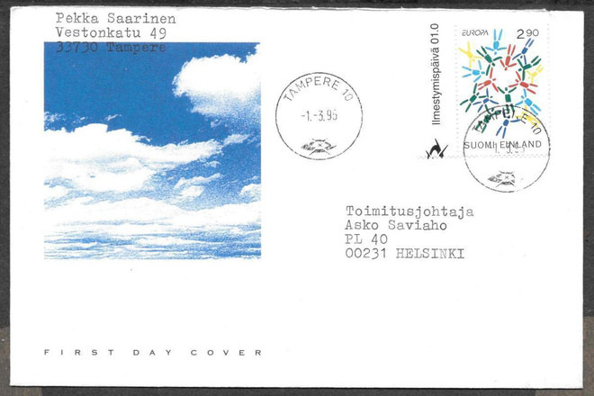 Eurooppa 1995 FDC (LAPE 1290)