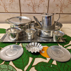 Nuken vintage  ruokailusetti metallia - pikkukuva 2