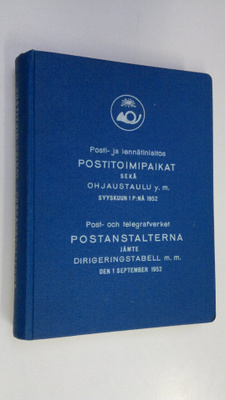 Postitoimipaikat sekä ohjaustaulu y.m. Syyskuun 1 p:nä 1952
