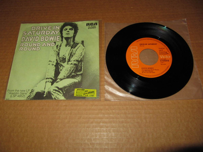 David Bowie 7" Drive In Saturday/Round And Round,PS v.1973