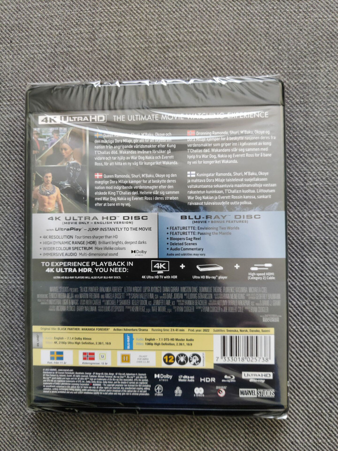 Black panther:wakanda forever 4k ultra hd uusi