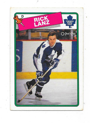 1988-89 OPC #225 Rick Lanz , Toronto Maple Leafs