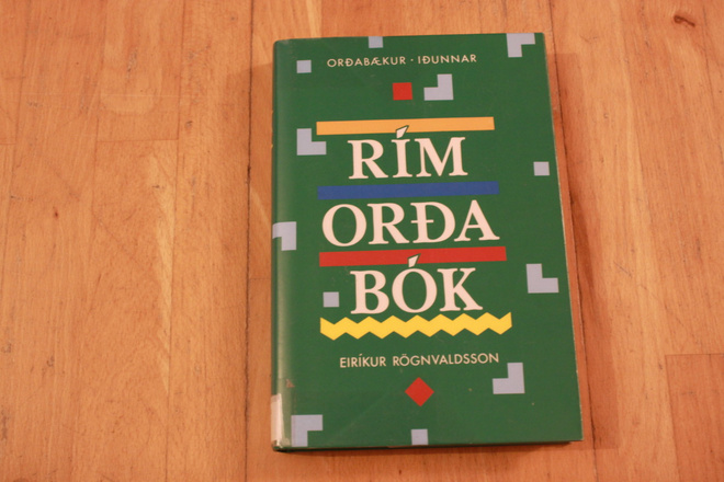 Eiríkur Rögnvaldsson Islensk rímordabok #1