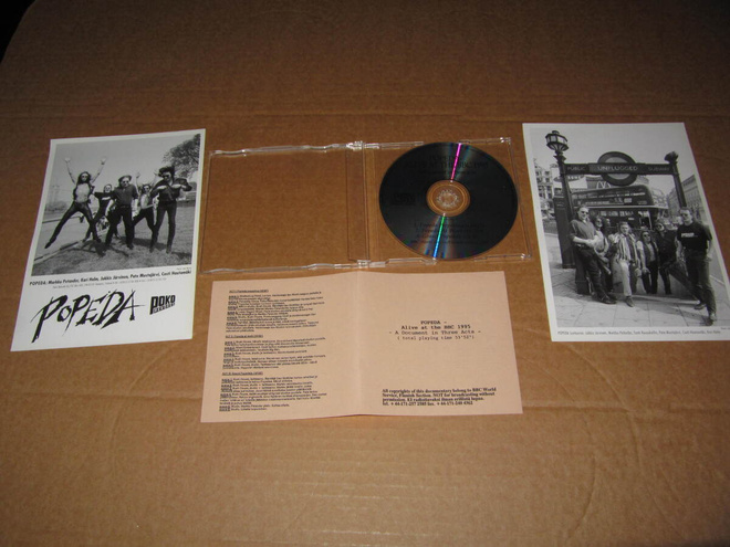 Popeda CD Alive at the BBC PROMO 1995 + PROMO KORTIT 2 kpl+3