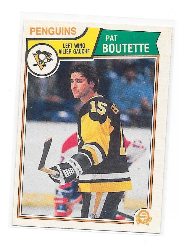 1983-84 OPC #276 Pat Boutette Pittsburgh Penguins gooni