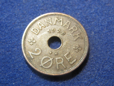 2 öre 1929.Tanska-Denmark